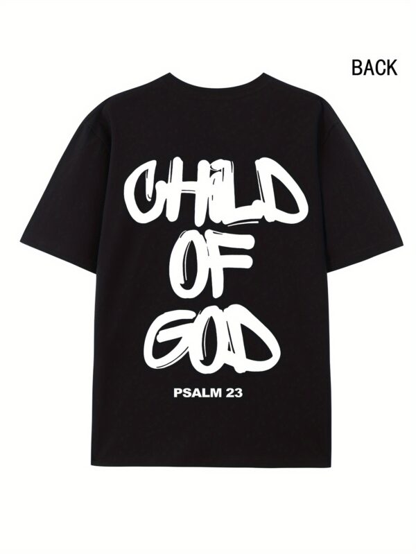 PSALM 23 Printed T-shirt, Men's T-shirt, Summer Casual Short Sleeved T-shirt – Bild 2