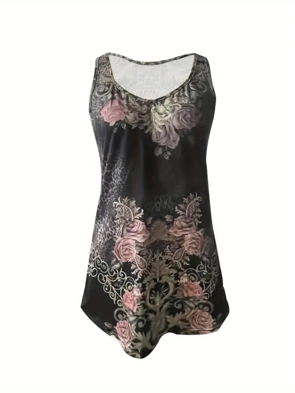 Summer New Casual Sleeveless Top Floral Print Fashion Tank – Bild 3