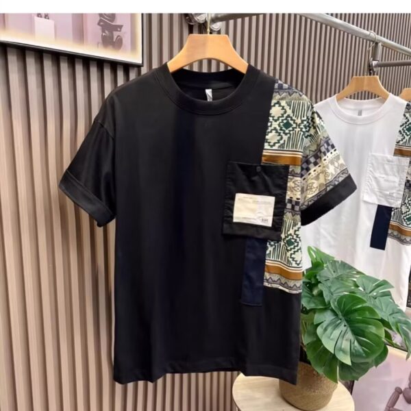 Men's T-shirt Summer New Work Clothes Style Color Matching Top – Bild 7