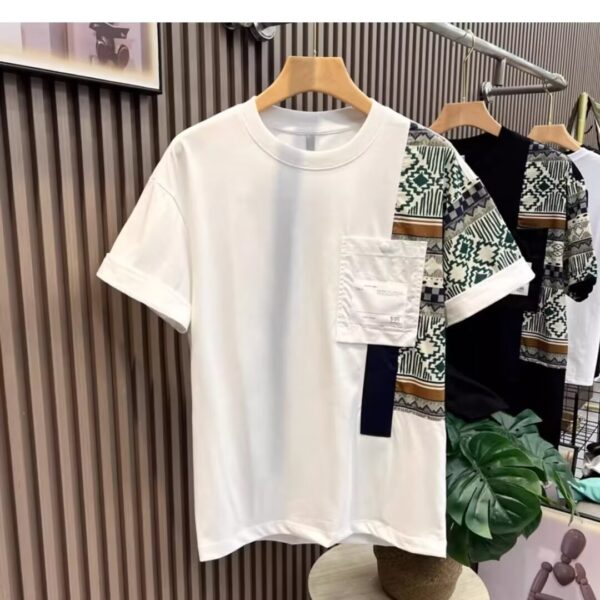 Men's T-shirt Summer New Work Clothes Style Color Matching Top – Bild 4
