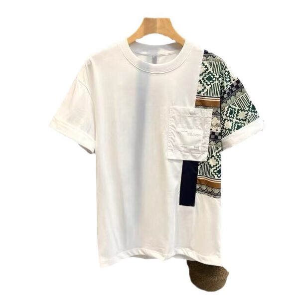 Men's T-shirt Summer New Work Clothes Style Color Matching Top – Bild 3