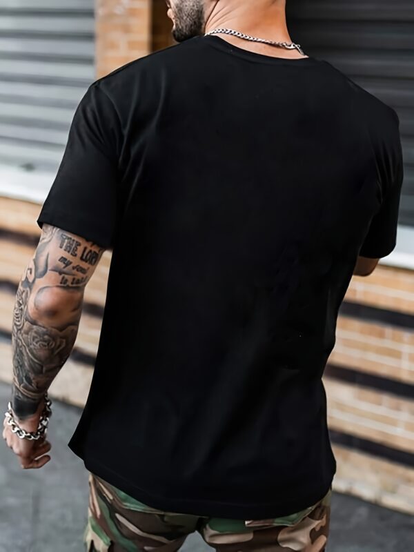 Men's T-shirt, Rock Print T-shirt, Summer Spring And Autumn Casual Short Sleeved Round Neck T-shirt, Men's Patterned T-shirt, Top As A Gift – Bild 4