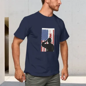150g Men's Pure Cotton T-Shirt Round Neck Short Sleeved Breathable Comfortable Embossed Casual Top For Men
