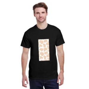 Men's 150g Pink Leopard Print Pattern T-Shirt Short Sleeve Comfortable Breathable Fashionable Summer Top