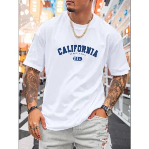 Men's Round Neck Short Sleeve Knitted T-Shirt Versatile Boyfriend Gift Top For Casual Going Out