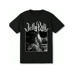 Men's Black Loose Comfortable Short-Sleeved T-Shirt Unisex Music Travel Printed Leisure Cotton Top