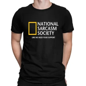 National Sarcasm Society Men's T-Shirt Comfortable Breathable 150g Pure Cotton Printed Pattern Summer Top