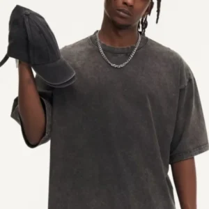 Vintage Washed Pure Cotton Loose T-Shirt Short Sleeves Hip-hop Street Style For Men And Women Soft Top 180g