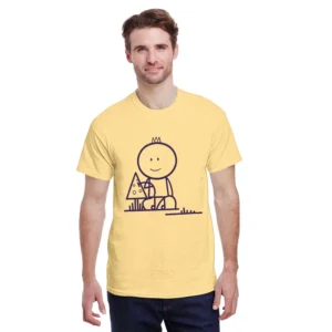 Men's Pure Cotton T-Shirt 150g Round Neck Short-Sleeved Breathable Comfortable Personalized Printed Pattern Top