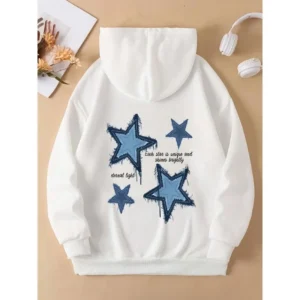 Women's long sleeved hooded sweatshirt with printed pullover pattern women's hooded sweatshirt with casual sports style clothing