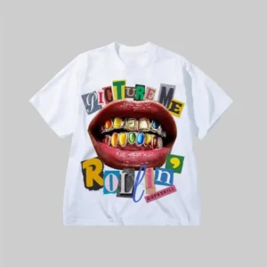 Men And Women Pure Cotton Short-Sleeved T-Shirt With Jewelry Embellishment Print Unisex Hip-Hop Trendy Style Top