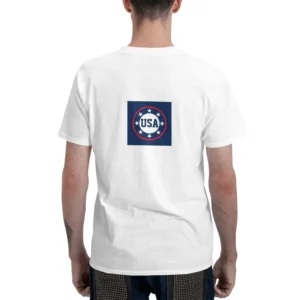 Men's Pure Cotton Round Neck Short Sleeve T-Shirt 150g Breathable Comfortable Back Embossed Casual Top
