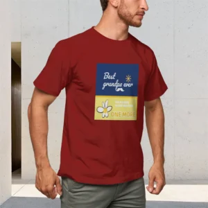 Men's Pure Cotton T-Shirt 150g Round Neck Short Sleeve Casual Top With Personalized Pattern