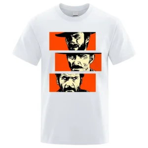 Men's Wilderness Escort Theme Printed T-Shirt Retro Old Style Summer Top Denim Three Brothers Avatar Casual Wear