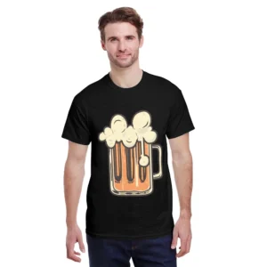 Men's Pure Cotton T-Shirt 150g Round Neck Short-Sleeved Casual Comfortable Breathable Top Personalized Printed Pattern