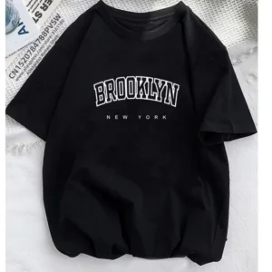 180g Pure Cotton Men's T-Shirt Comfortable Breathable Short Sleeve Letter Print Top For Casual Wear
