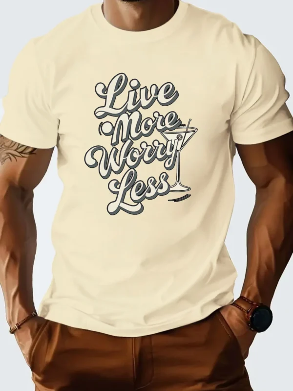 graphic Cotton short-sleeved T-shirt American fashion trendy brand printed bottoming shirt for men and teenagers spring and summ