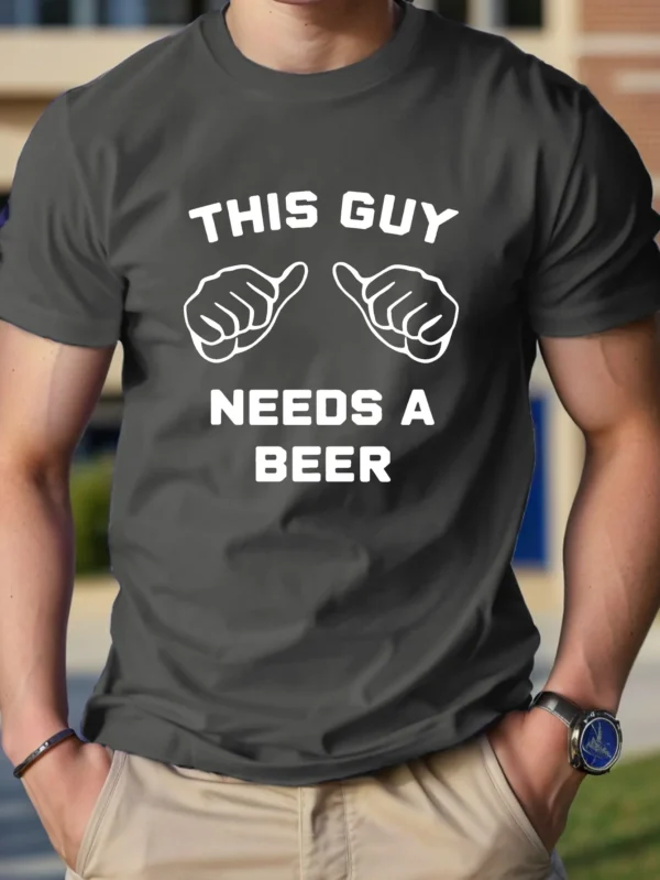 graphic Pure Cotton Men's Tshirt Comfort Fit – Bild 3