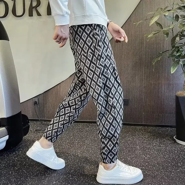 Casual Men Trendy Brand Spring and Autumn New Versatile Cropped Trousers Loose Trousers – Bild 3