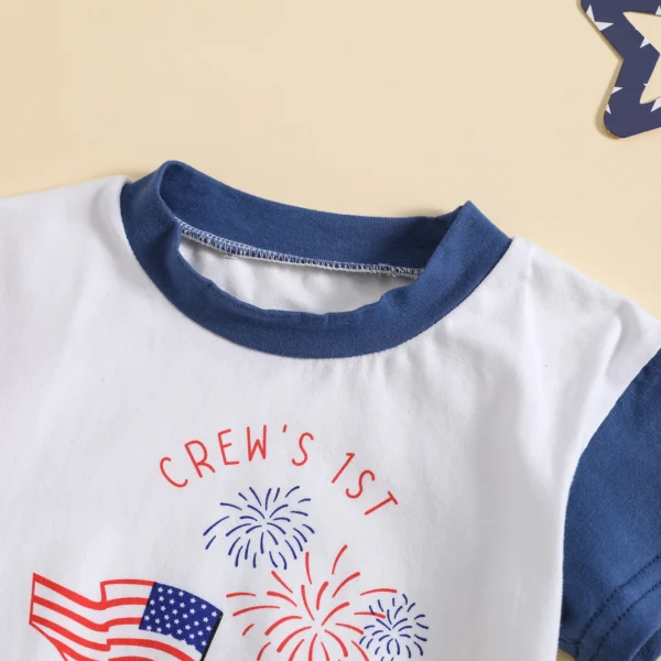 Summer Independence Day Infant Baby Boys Girls Bodysuit Print Short Sleeve Jumpsuit Cute Clothes – Bild 3