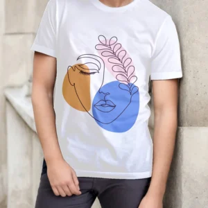 Summer Men's Front Printed Short Sleeve T-Shirt Top Comfortable Breathable Fabric Casual Sketch Sport Style