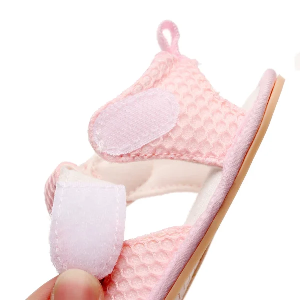 Baby Girl Sandals, Flexible Mesh Hollowed Letters Non-slip Summer Flats Toddler Shoes for Casual Daily – Bild 5