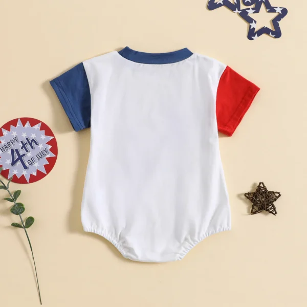 Summer Independence Day Infant Baby Boys Girls Bodysuit Print Short Sleeve Jumpsuit Cute Clothes – Bild 2