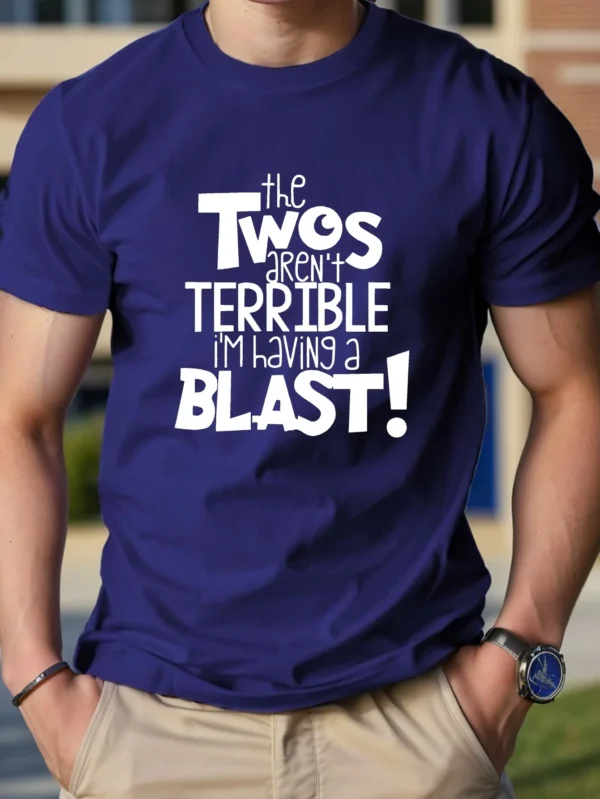 The Twos Aren t Terrible Pure Cotton Men's Tshirt Comfort Fit – Bild 6
