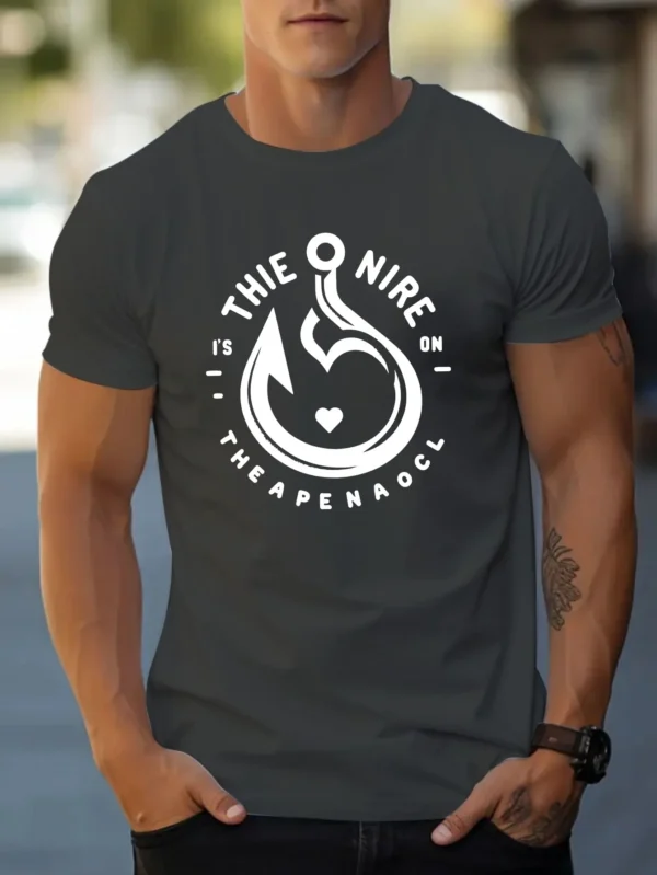 Fashion Print Cotton short-sleeved T-shirt American fashion trendy brand printed bottoming shirt for men and teenagers spring an – Bild 2