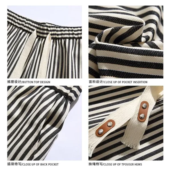Japanese Retro Vertical Striped Shorts Men Summer New Casual Loose Versatile Five-point Pants – Bild 5