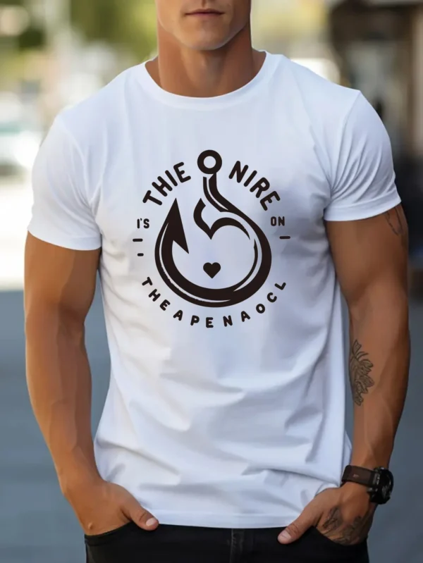 Fashion Print Cotton short-sleeved T-shirt American fashion trendy brand printed bottoming shirt for men and teenagers spring an – Bild 4