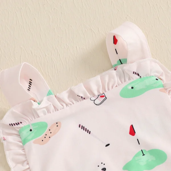 Infant Baby Girl Summer Sleeveless Romper Infant Golf Print Casual Loose Tank Jumpsuit – Bild 3