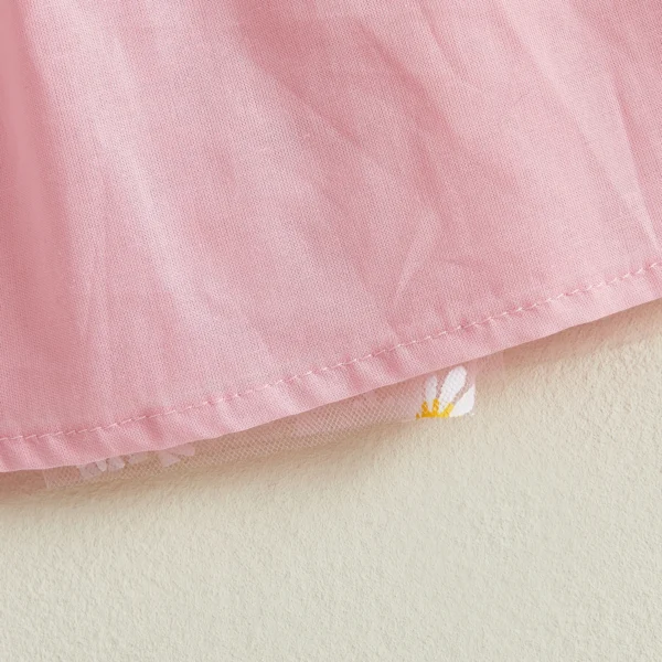 Kids Girls Summer Sweet Cami Dress Sleeveless Daisy Print Tiered A-line Tulle Dresses Clothes – Bild 6