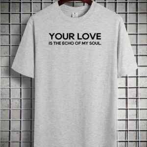 echo soul Cotton short-sleeved T-shirt American fashion trendy brand printed bottoming shirt for men and teenagers spring and su