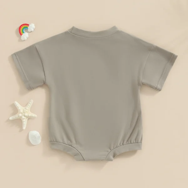 Summer Infant Baby Boy Bodysuit Short Sleeve Letters Print Jumpsuit Casual Daily Clothes – Bild 3