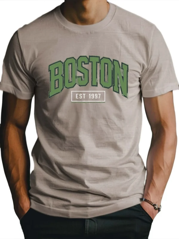 Boston Fitted Crew Neck T-Shirt - Sweat-Wicking, Freedom of Movement, Slight Stretch Polyester Fabric - Perfect for Summer, Casu – Bild 3