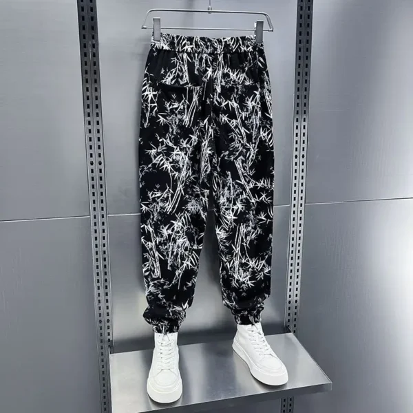 Breathable and Cool Summer Drooping Loose Casual Men's 2025 New Style Tying Versatile Printed Nine-point Pants – Bild 4