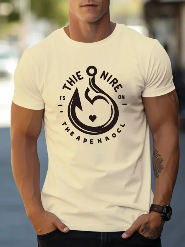Fashion Print Cotton short-sleeved T-shirt American fashion trendy brand printed bottoming shirt for men and teenagers spring an – Bild 5