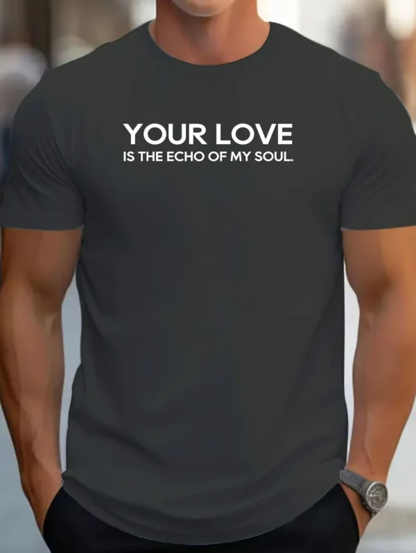 echo soul Cotton short-sleeved T-shirt American fashion trendy brand printed bottoming shirt for men and teenagers spring and su – Bild 2