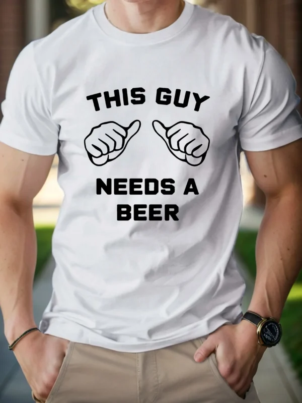 graphic Pure Cotton Men's Tshirt Comfort Fit – Bild 4