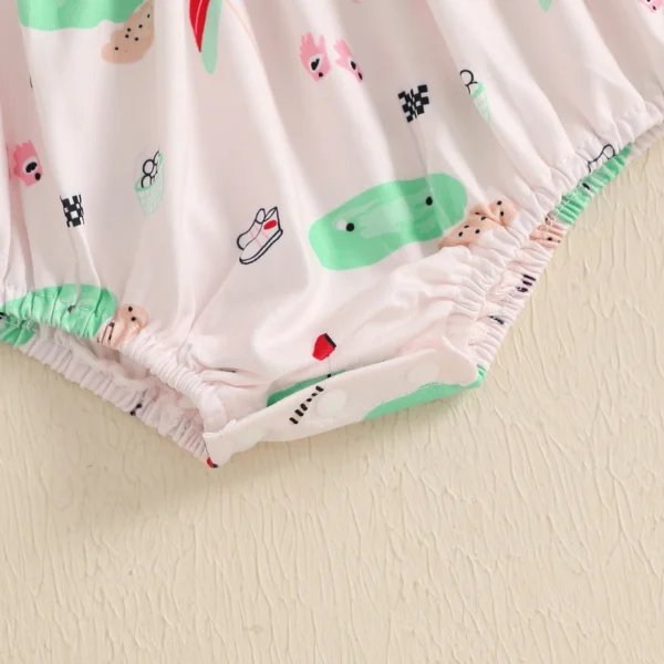 Infant Baby Girl Summer Sleeveless Romper Infant Golf Print Casual Loose Tank Jumpsuit – Bild 5