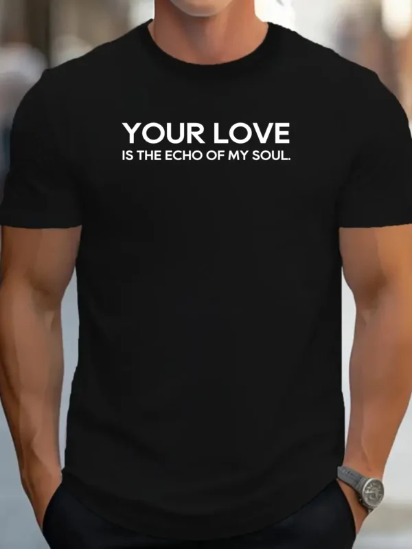 echo soul Cotton short-sleeved T-shirt American fashion trendy brand printed bottoming shirt for men and teenagers spring and su – Bild 5