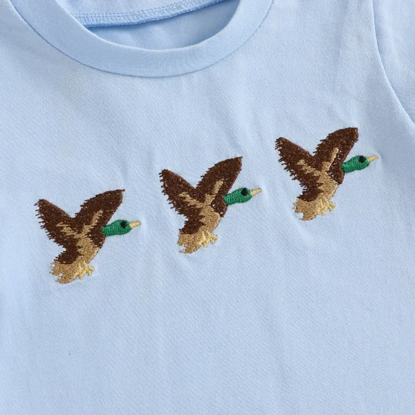 Toddler Baby Boy Summer Outfits Short Sleeve Duck Embroidery T-Shirt + Shorts Set Toddler Clothes – Bild 5