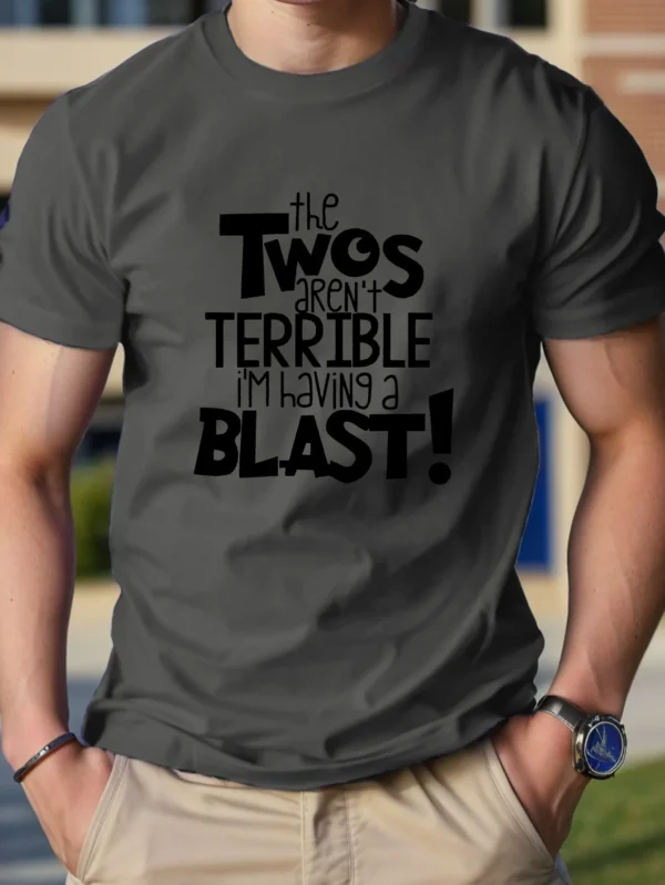 The Twos Aren t Terrible Pure Cotton Men's Tshirt Comfort Fit – Bild 5