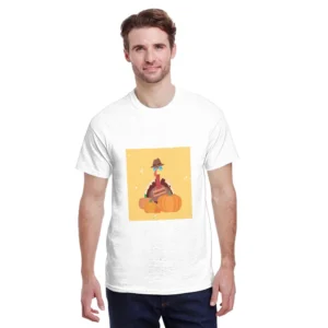 Men's Short Sleeve T-Shirt 150g Personalized Cartoon Turtle Pattern Hot Stamping Comfortable Breathable Summer Wear Top