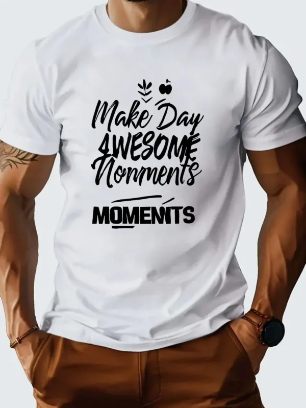 Cotton short sleeved T-shirt, American fashion brand printed bottom, men's and youth spring/summer round neck casual versatile t