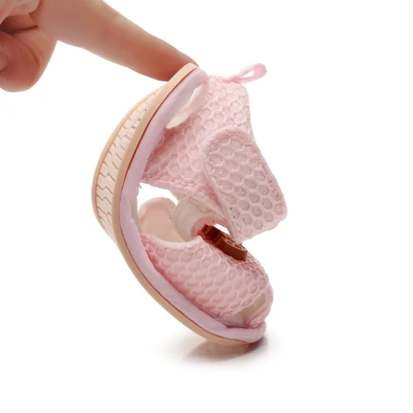 Baby Girl Sandals, Flexible Mesh Hollowed Letters Non-slip Summer Flats Toddler Shoes for Casual Daily – Bild 6