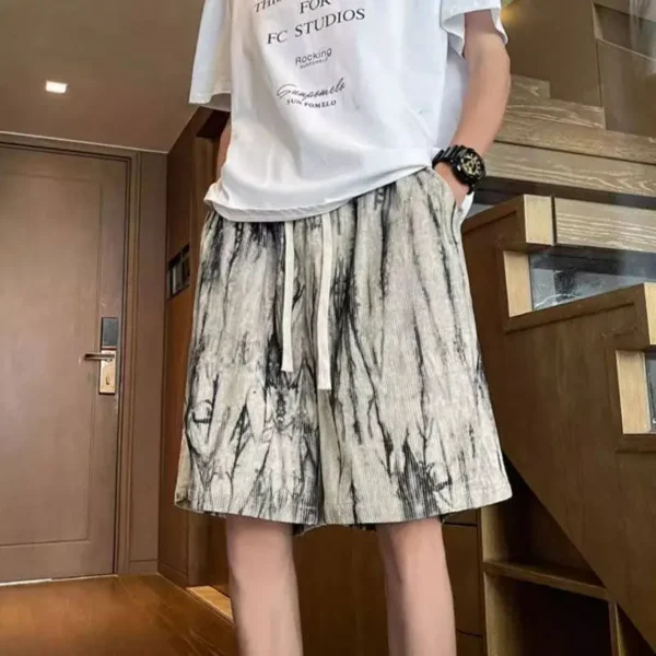 Tie-Dye American Casual 2025 Summer Loose New Men Sports Shorts – Bild 5
