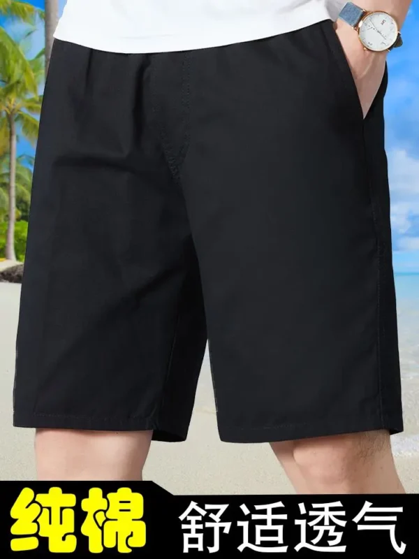 Men Wear Pure Cotton Thin Straight Loose Casual and Versatile Five-point Pants in Summer – Bild 4