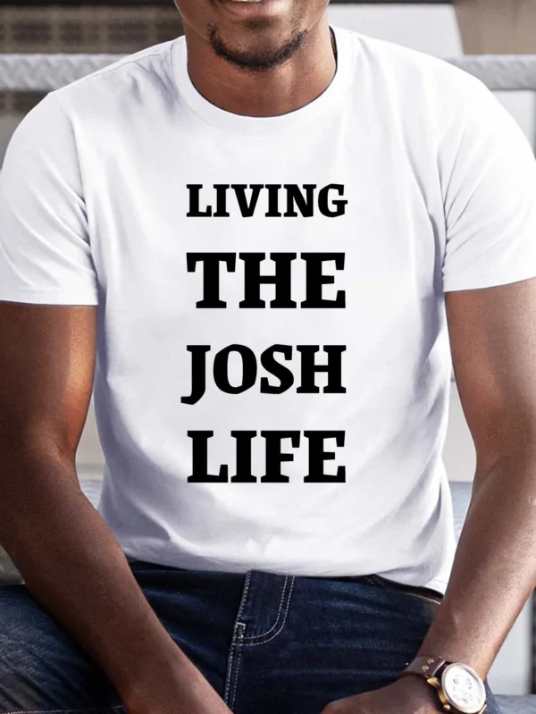 Josh Life T-Shirt - Soft Pure Cotton, Relaxed Comfort Fit for Everyday Wear, Designed for Men Who Value Style and Comfort